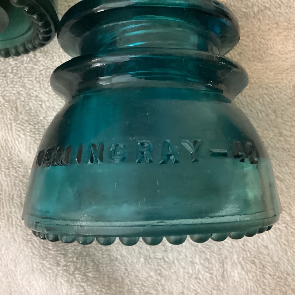 Glass Insulator Hemingway 42 Approx 4" Electric Electrical H5 - Picture 4 of 5